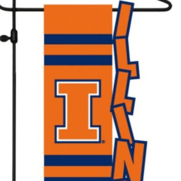 NWT Team Sports America Illinois Fighting Illini Decorative/Garden Flag - Picture 3 of 5